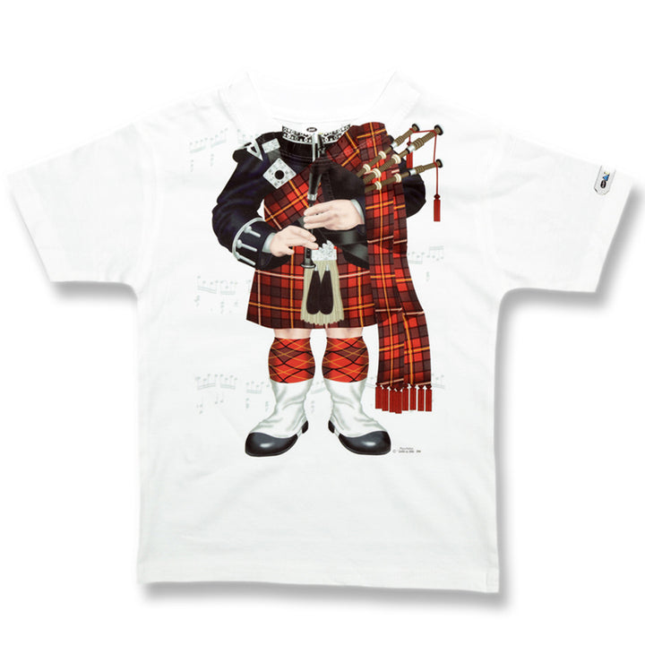 Child's T-shirt Bagpiper Red (4T)