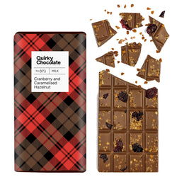 Chocolate Bar - Cranberry and Caramelised Hazelnut (100g)