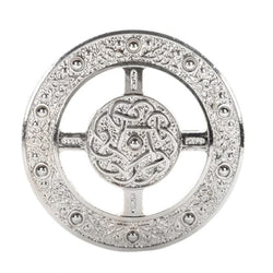 Chrome Economy Plaid Brooch