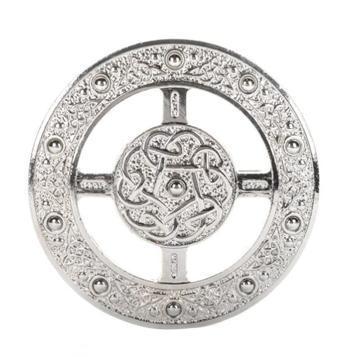 Chrome Economy Plaid Brooch