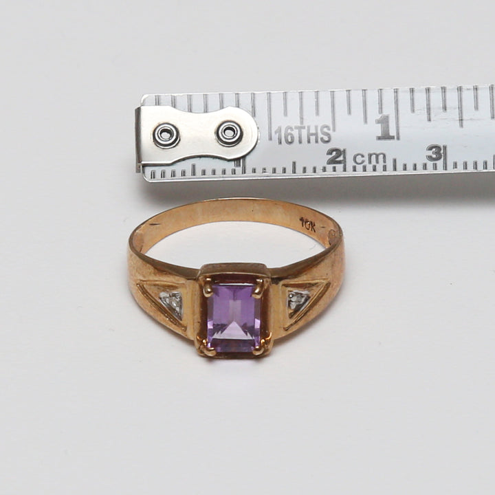 Clearance Amethyst Gold Ring