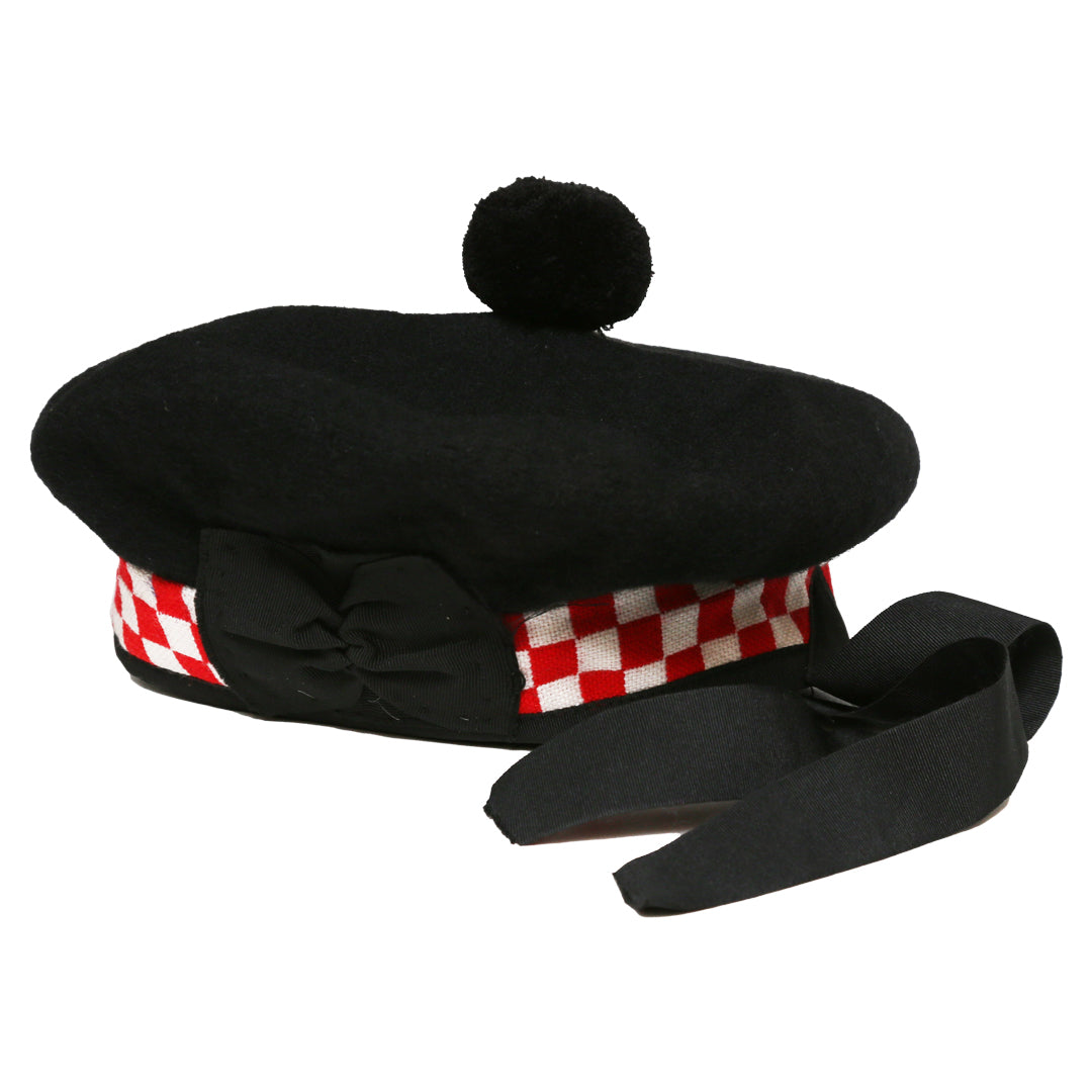 Clearance Balmoral Black, Red Diced Band