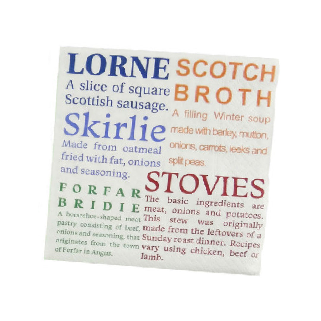Cocktail Napkins - Scottish Delicacies