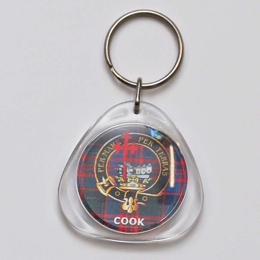 Clan Crest Plastic Key Chain - Cook