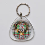 Clan Crest Plastic Key Chain - Craig