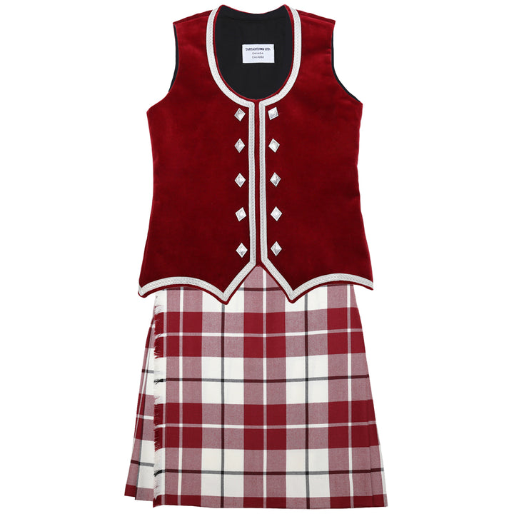 Size 6 Slim Cranberry McRae of Conchra Kiltie and Vest