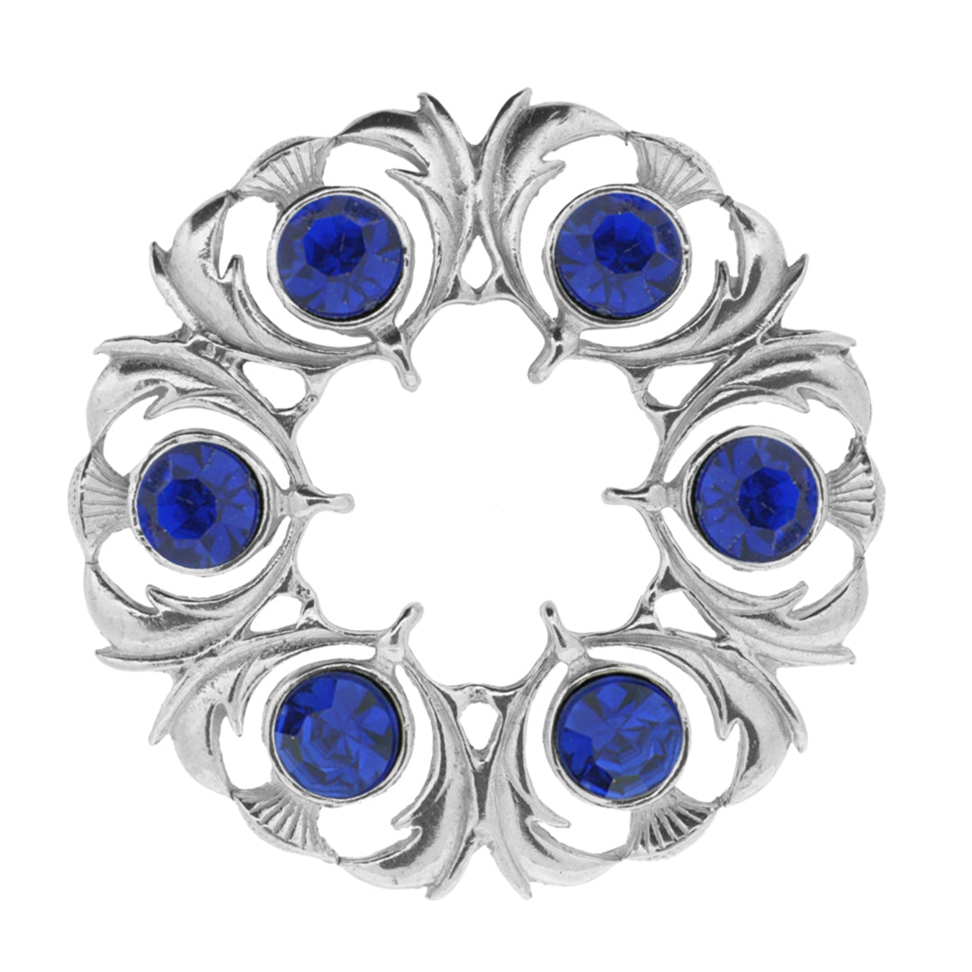 Dancers Thistle Brooch - Blue
