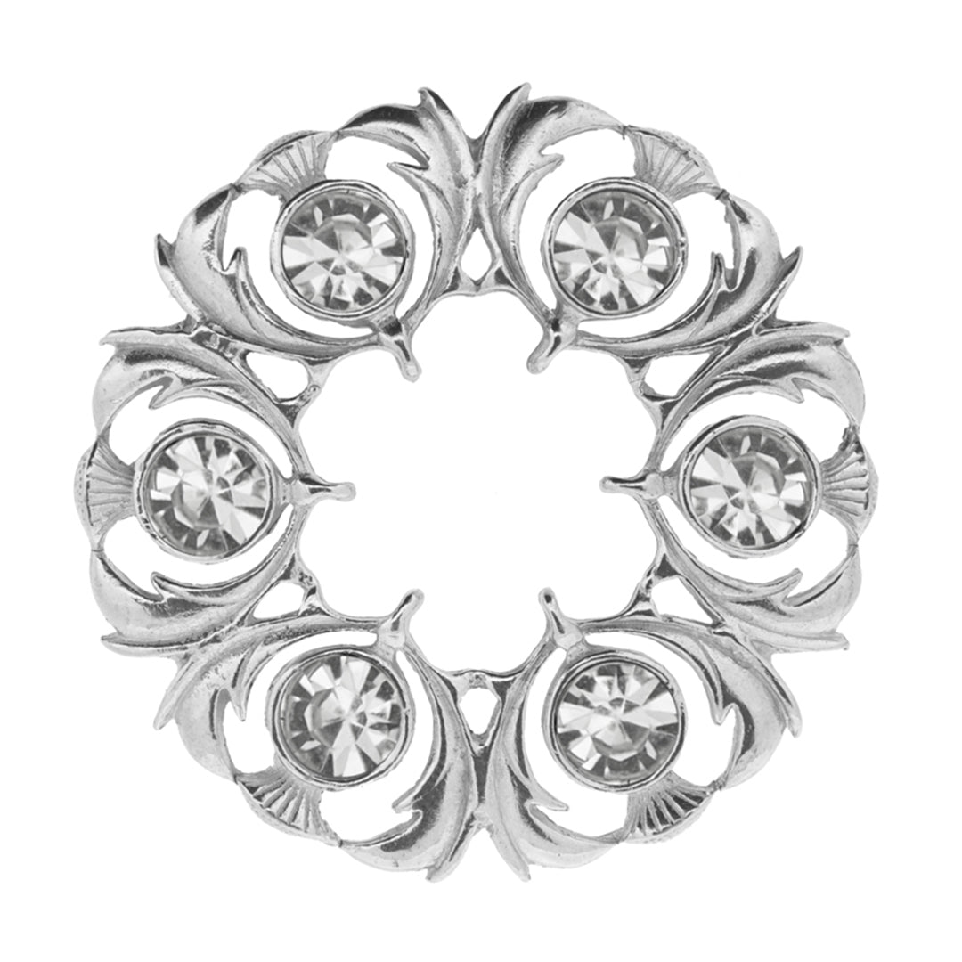 Dancers Thistle Brooch - Crystal
