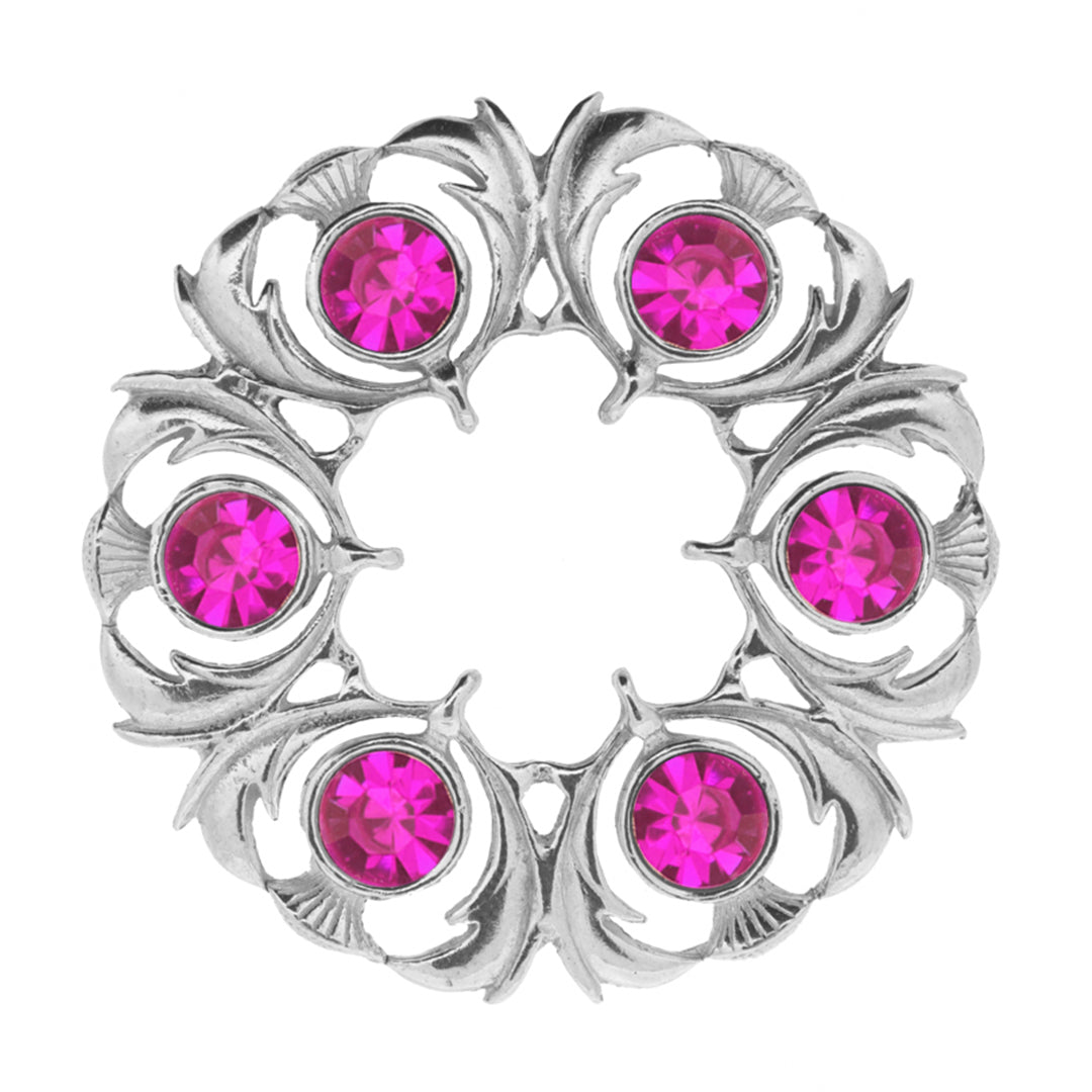 Dancers Thistle Brooch - Fuchsia