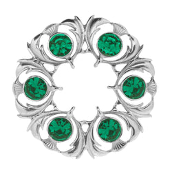 Dancers Thistle Brooch - Green