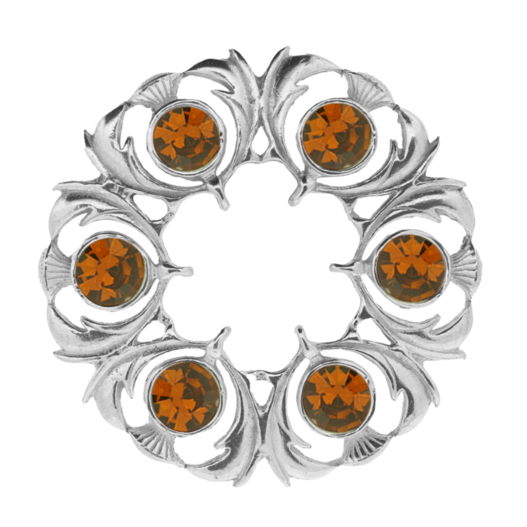 Dancers Thistle Brooch - Yellow