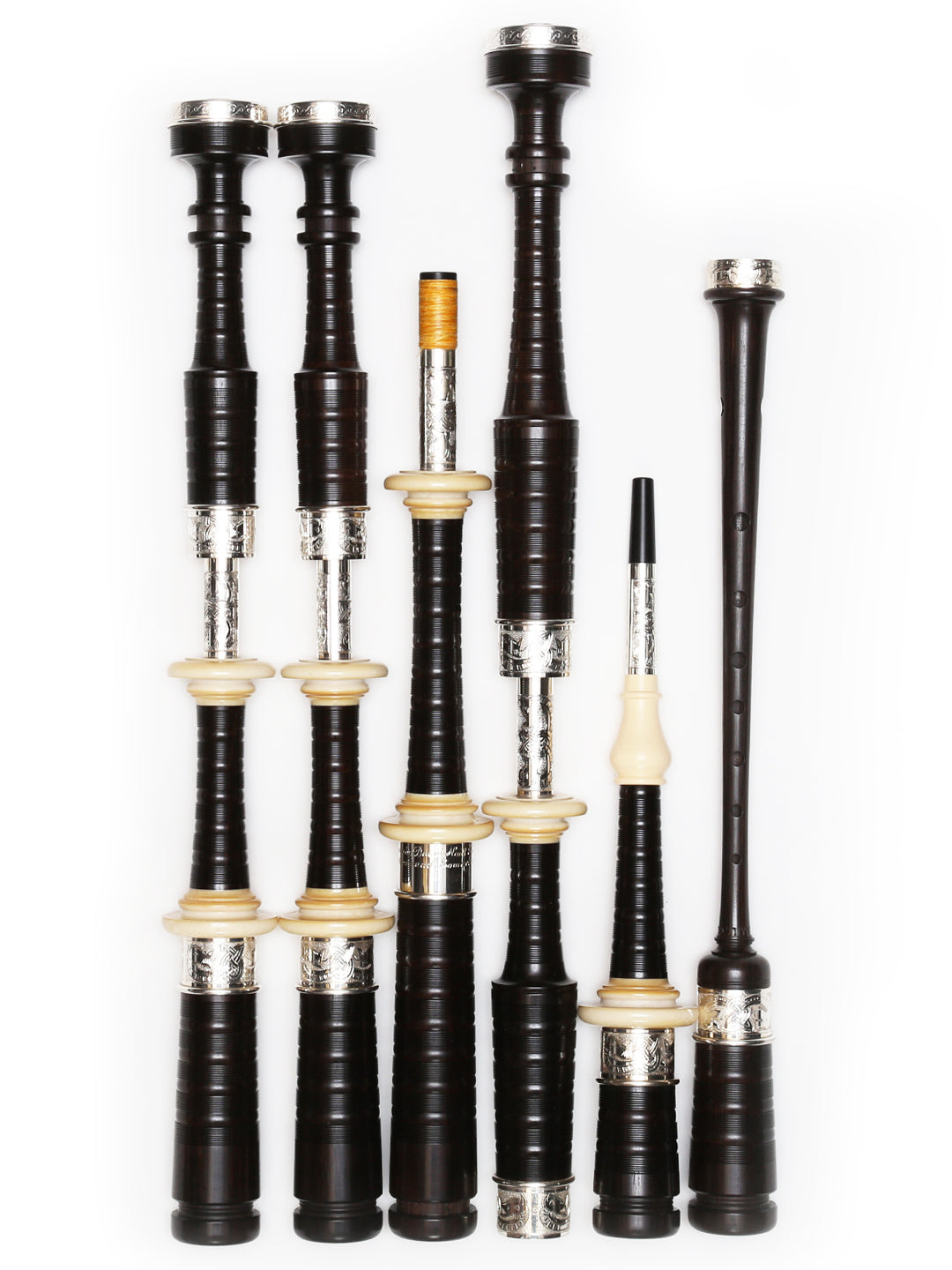 David Naill Bagpipes - #5 (Aged Imitation Ivory) Sticks