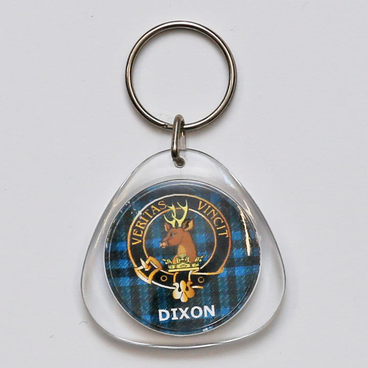 Clan Crest Plastic Key Chain - Dixon