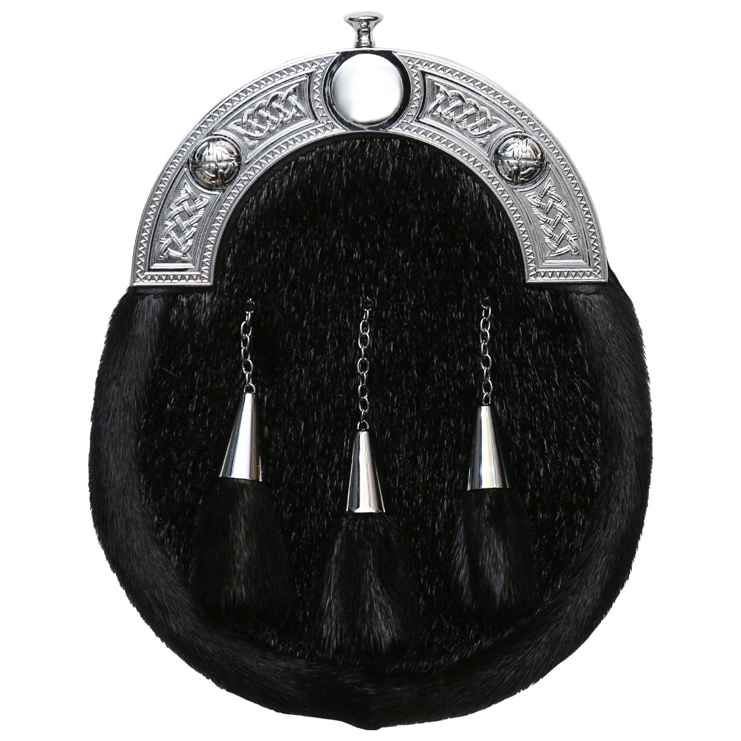 Dress Black Sealskin Cone Sporran