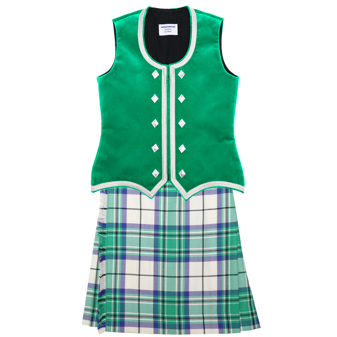 Dress Green McKellar Kiltie Outfit (Apple Green)