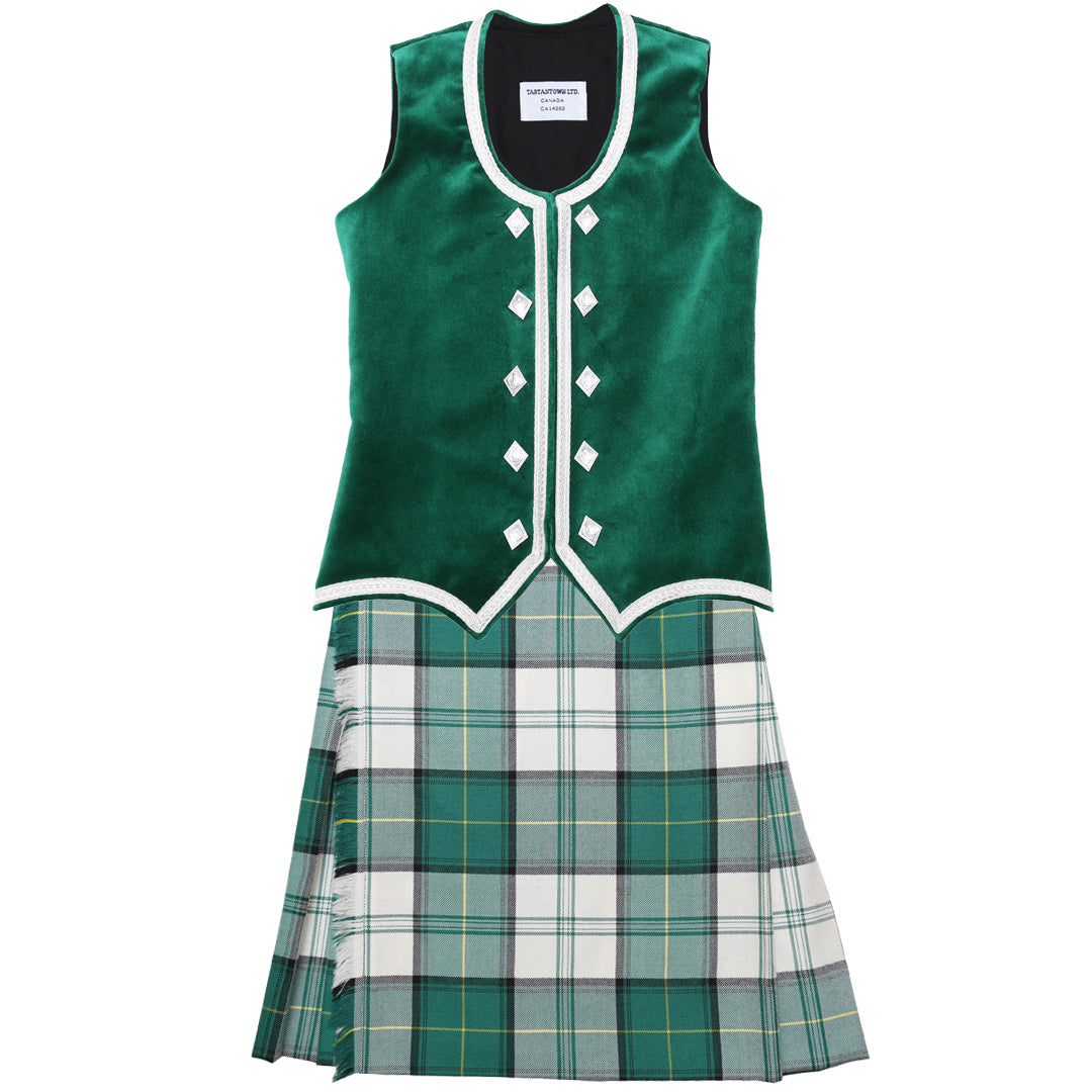 Dress Green Menzies Kiltie Outfit (Bright Green)