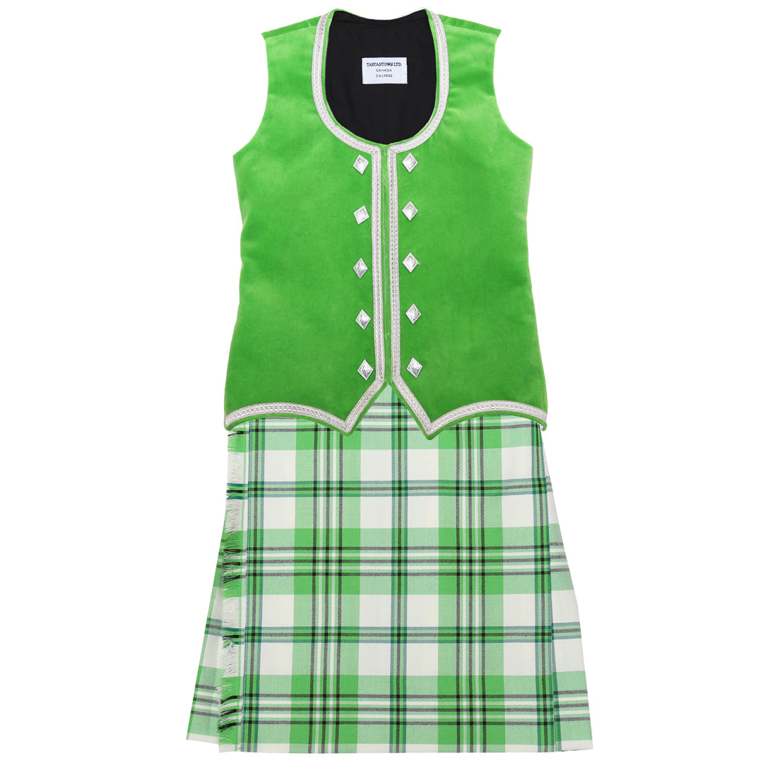 Dress Lime Scott Kiltie Outfit (Lime Green)