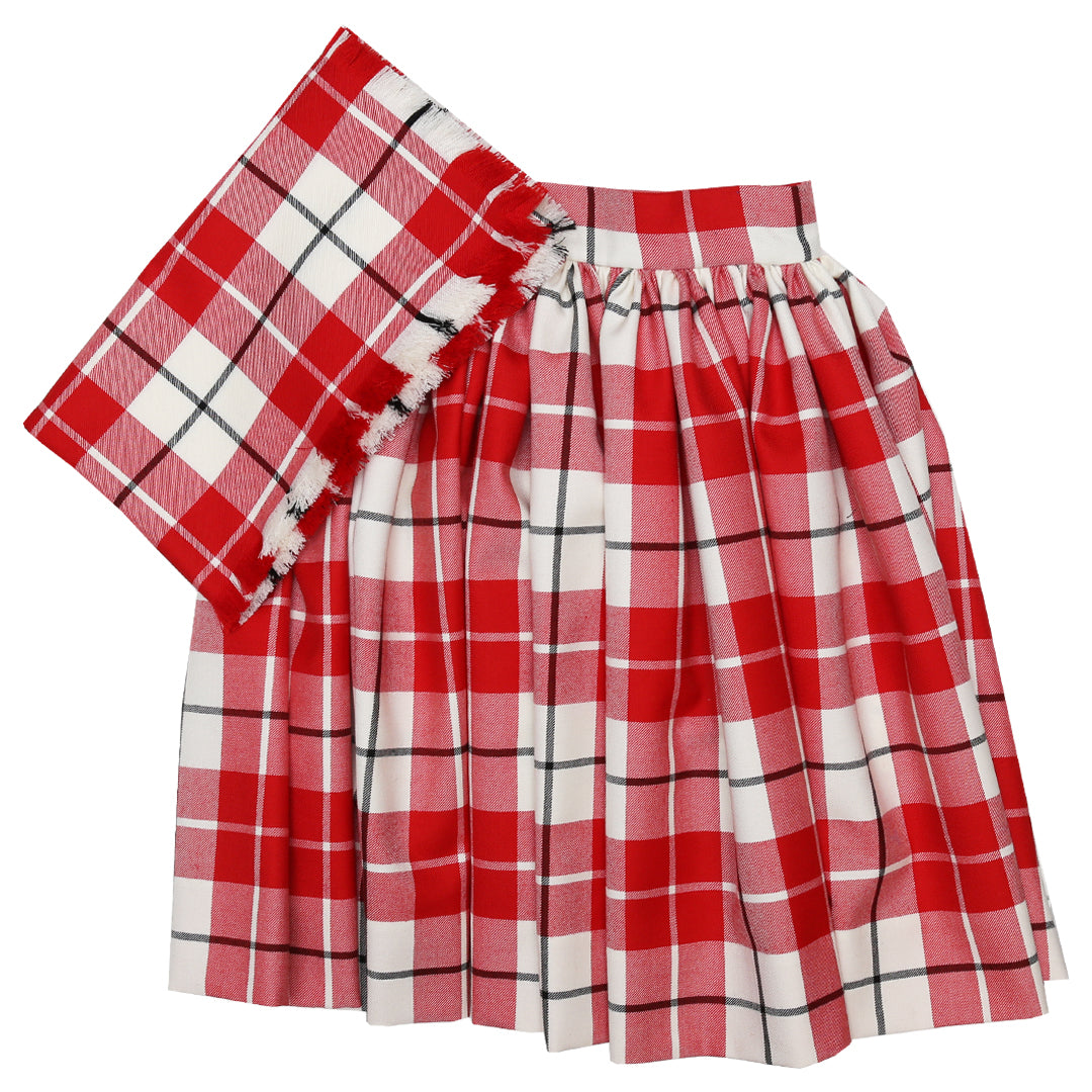 Dress Red McRae of Conchra National Skirt and Plaid