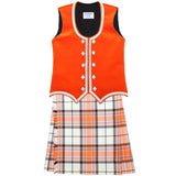 Dress Tangerine McKellar Kiltie Outfit (Tangerine)