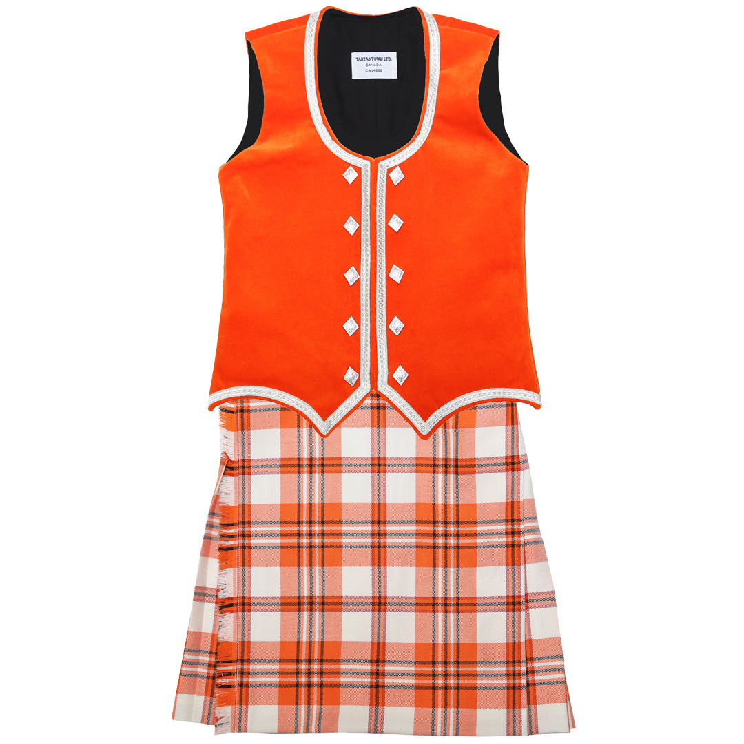 Dress Tangerine Scott Kiltie Outfit (Tangerine)