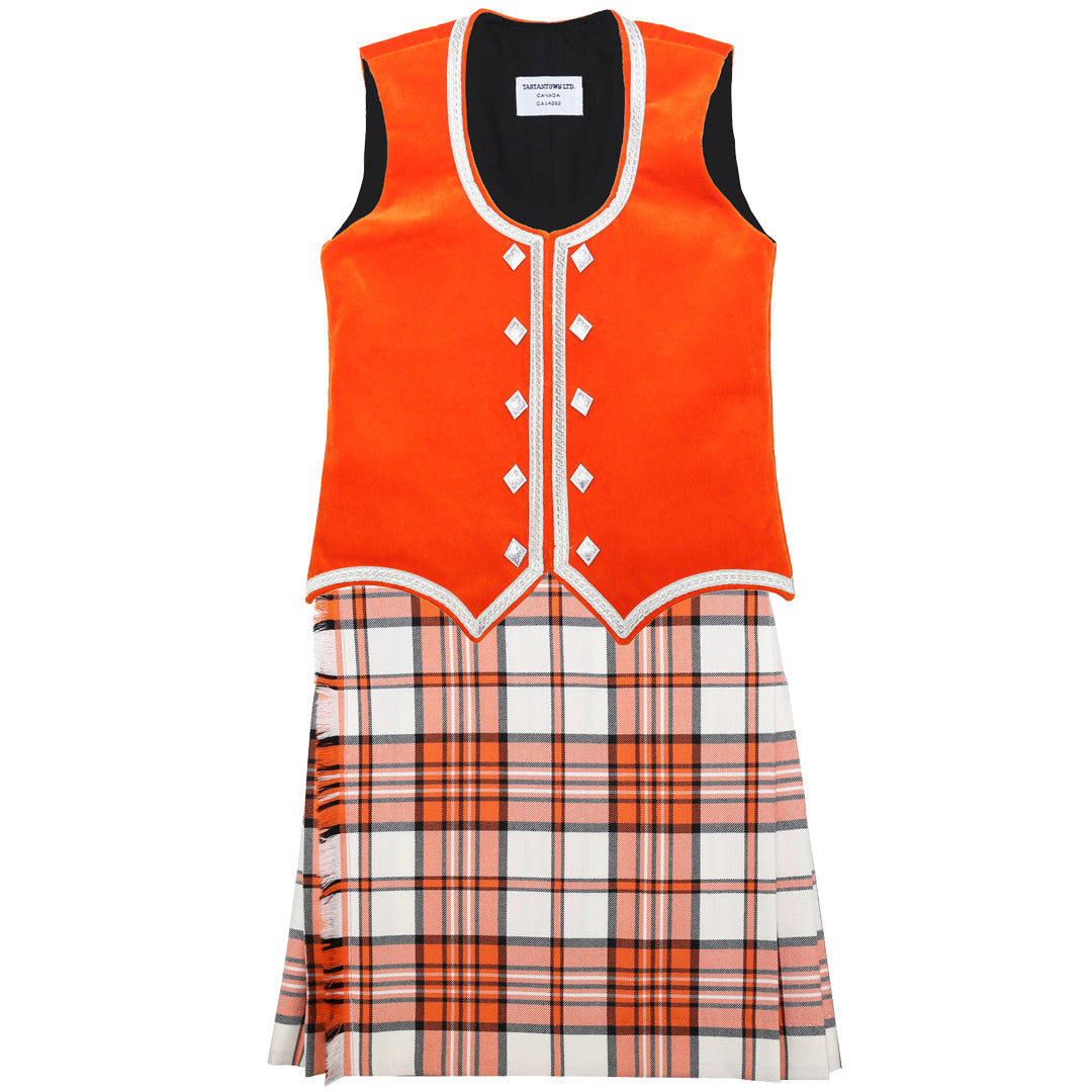 Dress Tangerine Scott Variation Kiltie Outfit (Tangerine)