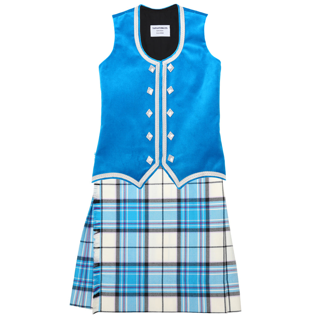 Dress Turquoise McKellar Kiltie Outfit (Bright Turquoise)