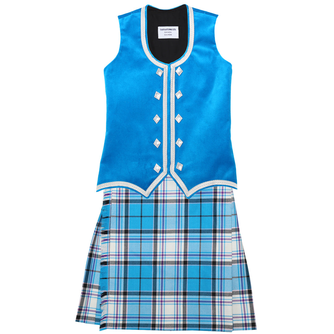 Dress Turquoise Reverse McKellar Kiltie Outfit (Bright Turquoise)