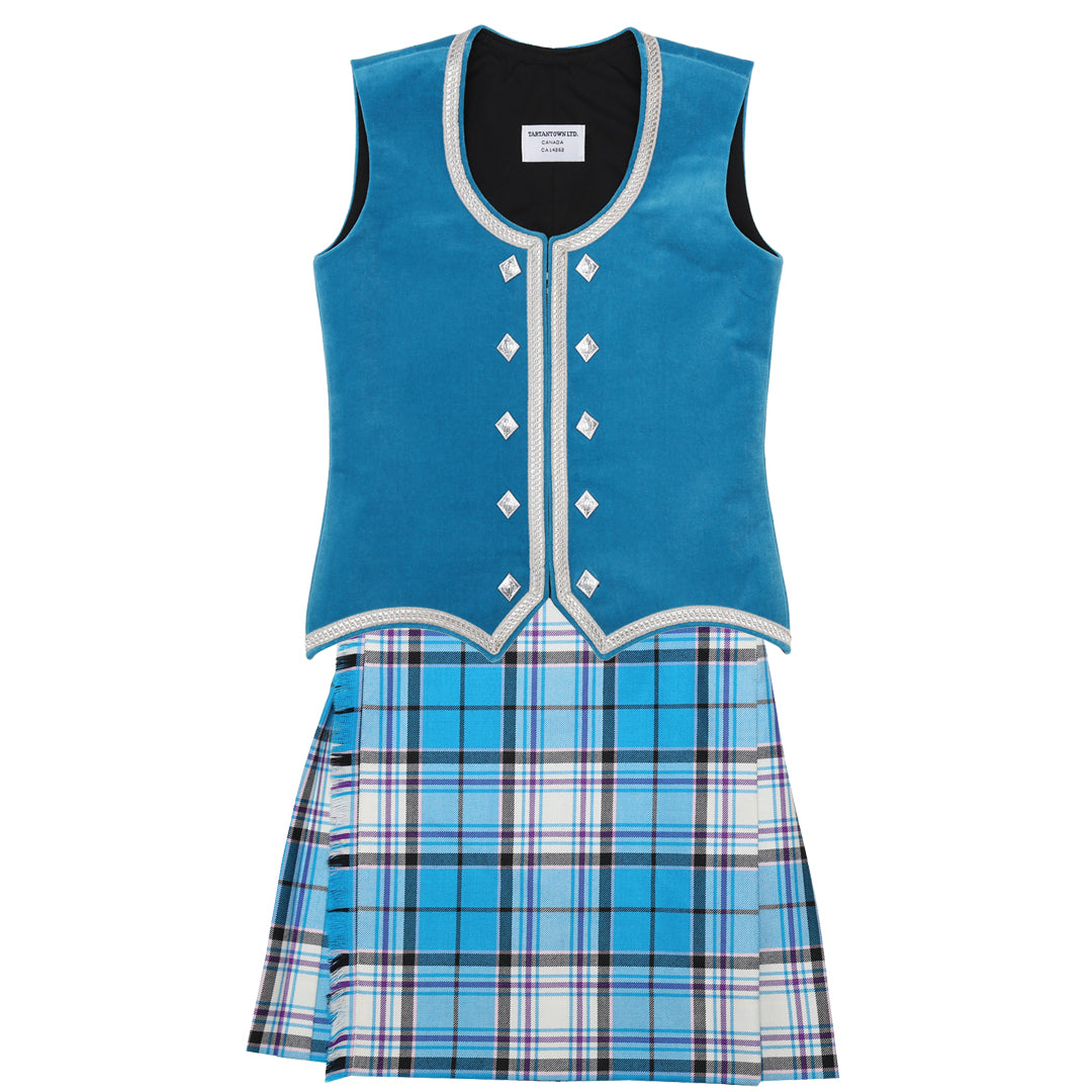 Dress Turquoise Reverse McKellar Kiltie Outfit (Turquoise)