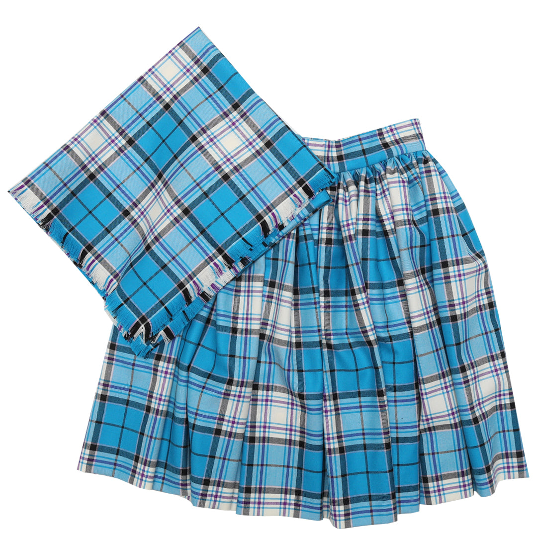 Dress Turquoise Reverse McKellar National Skirt and Plaid
