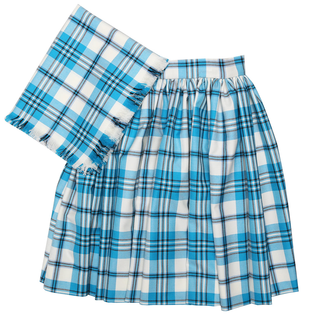 Dress Turquoise Scott National Skirt and Plaid