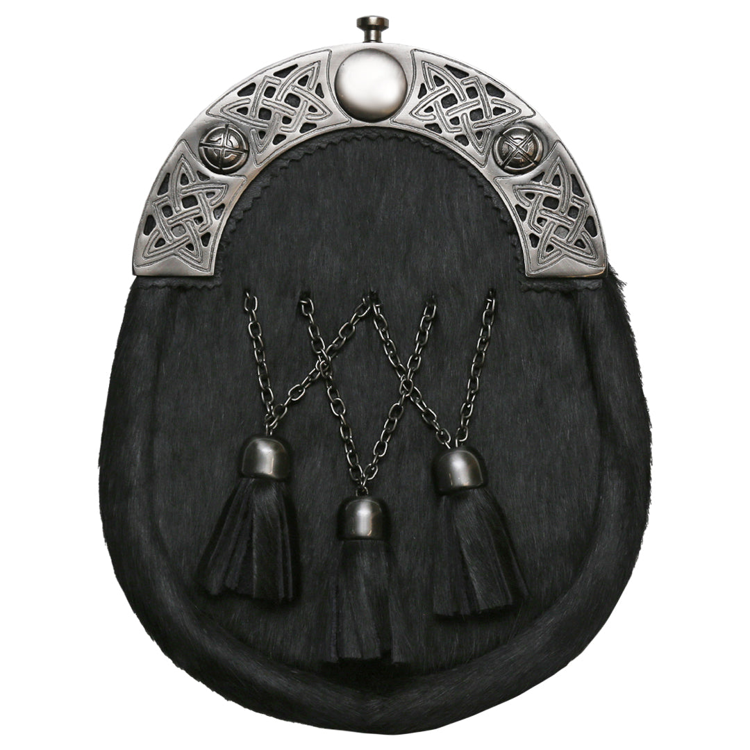 Economy Antique Black Interlink Sporran