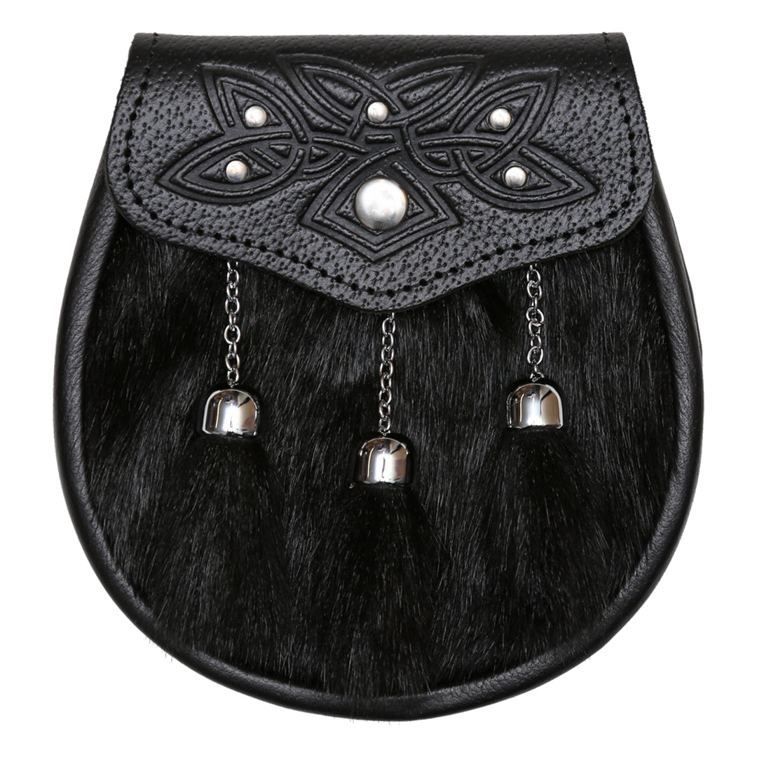 Economy Studded Black Celtic Sporran