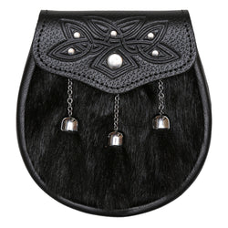 Economy Studded Black Celtic Sporran