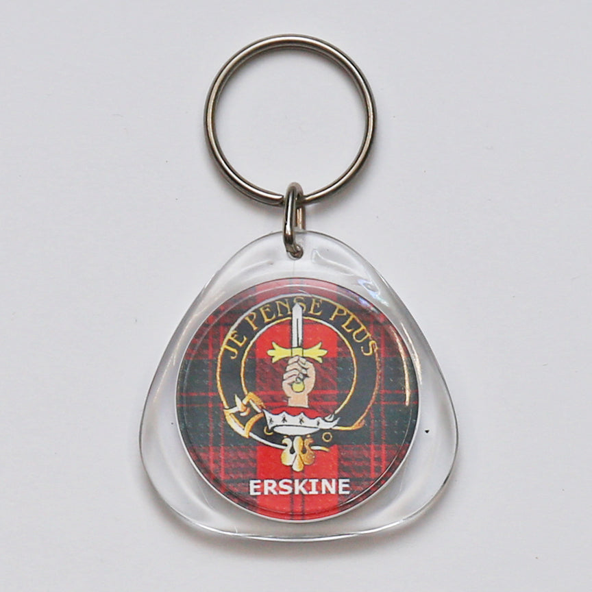 Clan Crest Plastic Key Chain - Erskine