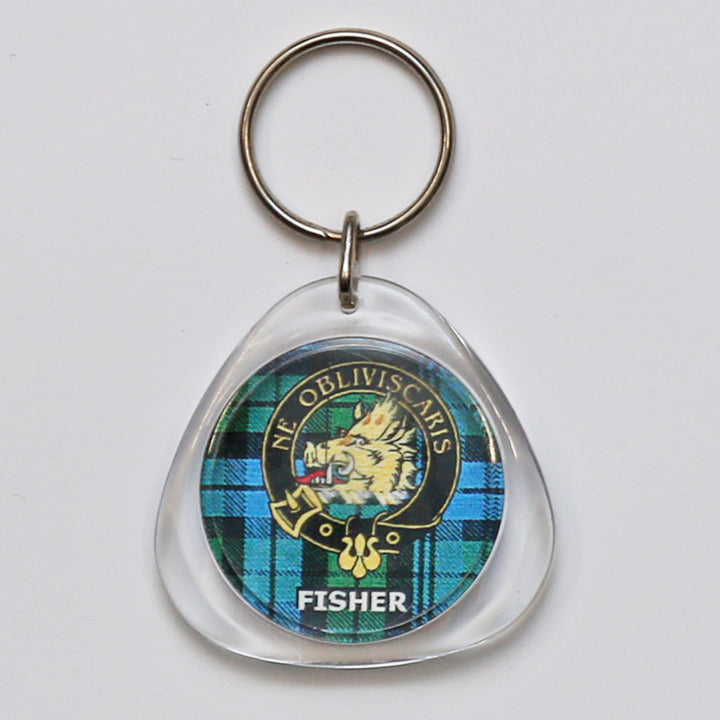 Clan Crest Plastic Key Chain - Fisher