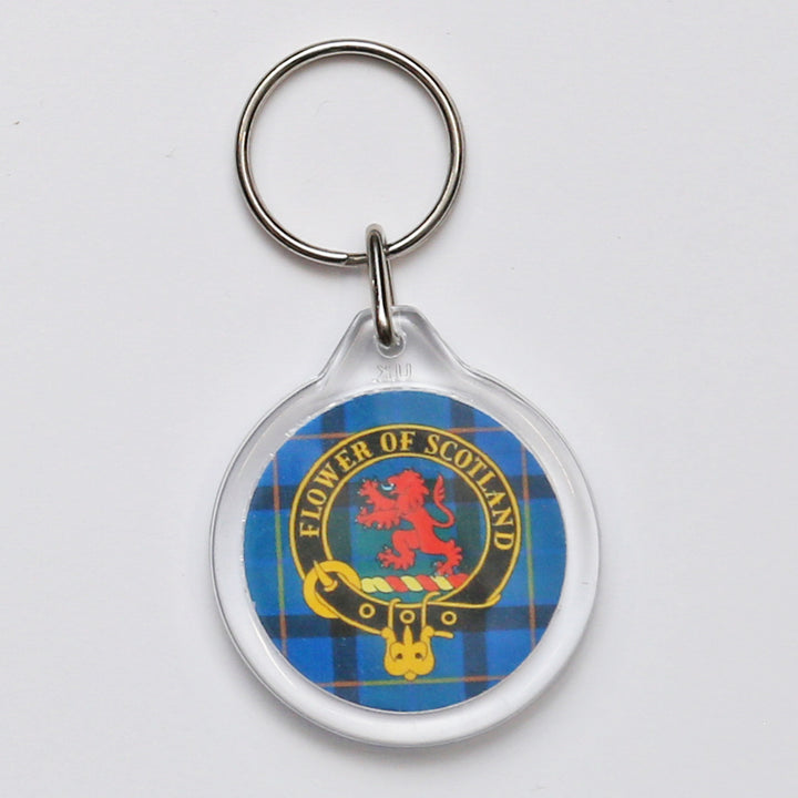 Clan Crest Plastic Key Chain - Flower of Scotland