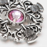 Four Thistle Pewter Brooch Angle