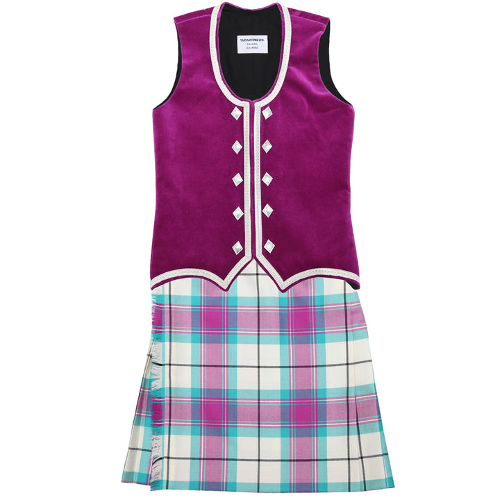 Size 12 Fuchsia Kerr Kiltie and Vest