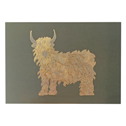 Greeting Card - Gold Highland Cow