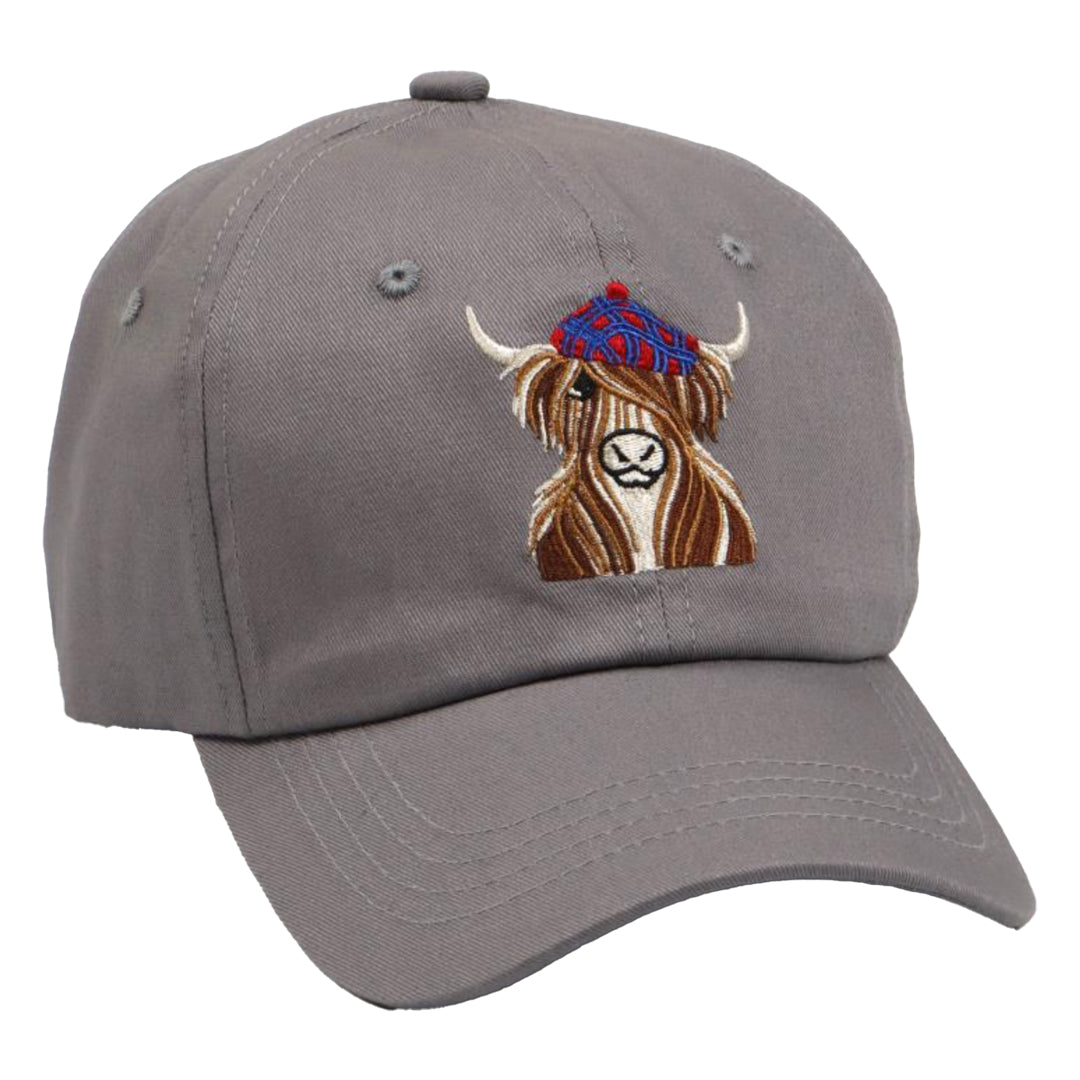 Grey Hamish Highland Cow Cap