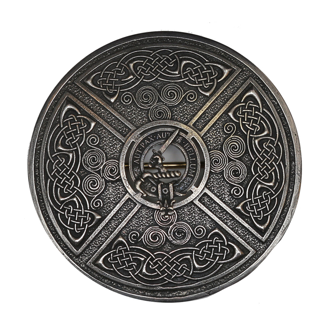 Clan Crest Plaid Brooch - Gunn