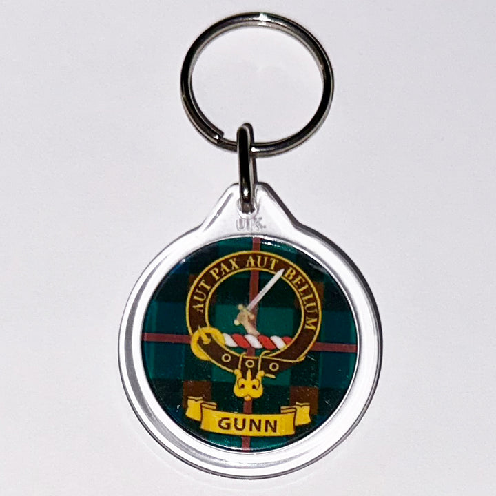 Clan Crest Plastic Key Chain - Gunn