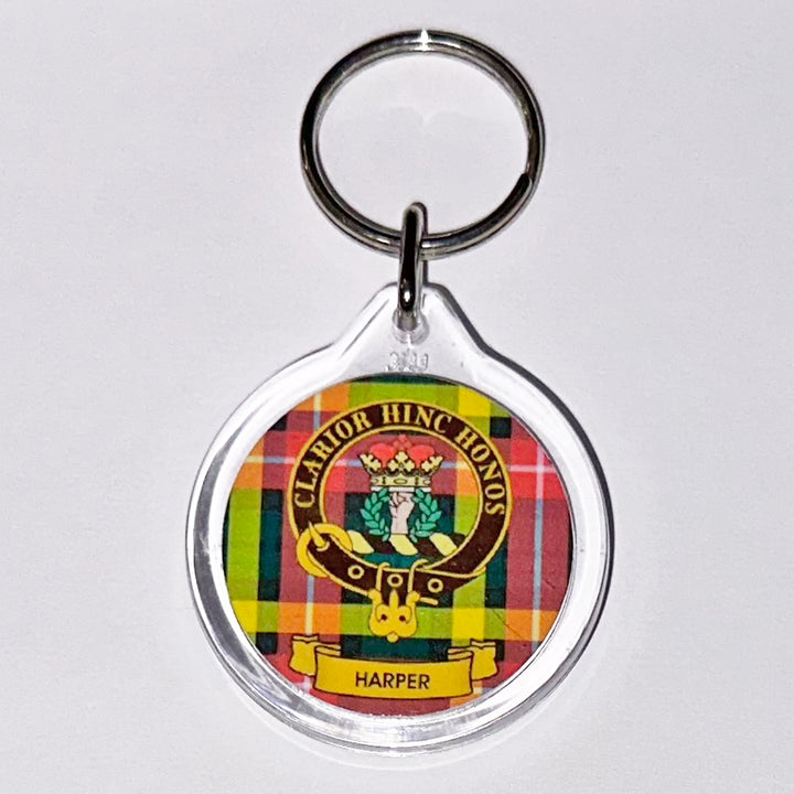 Clan Crest Plastic Key Chain - Harper