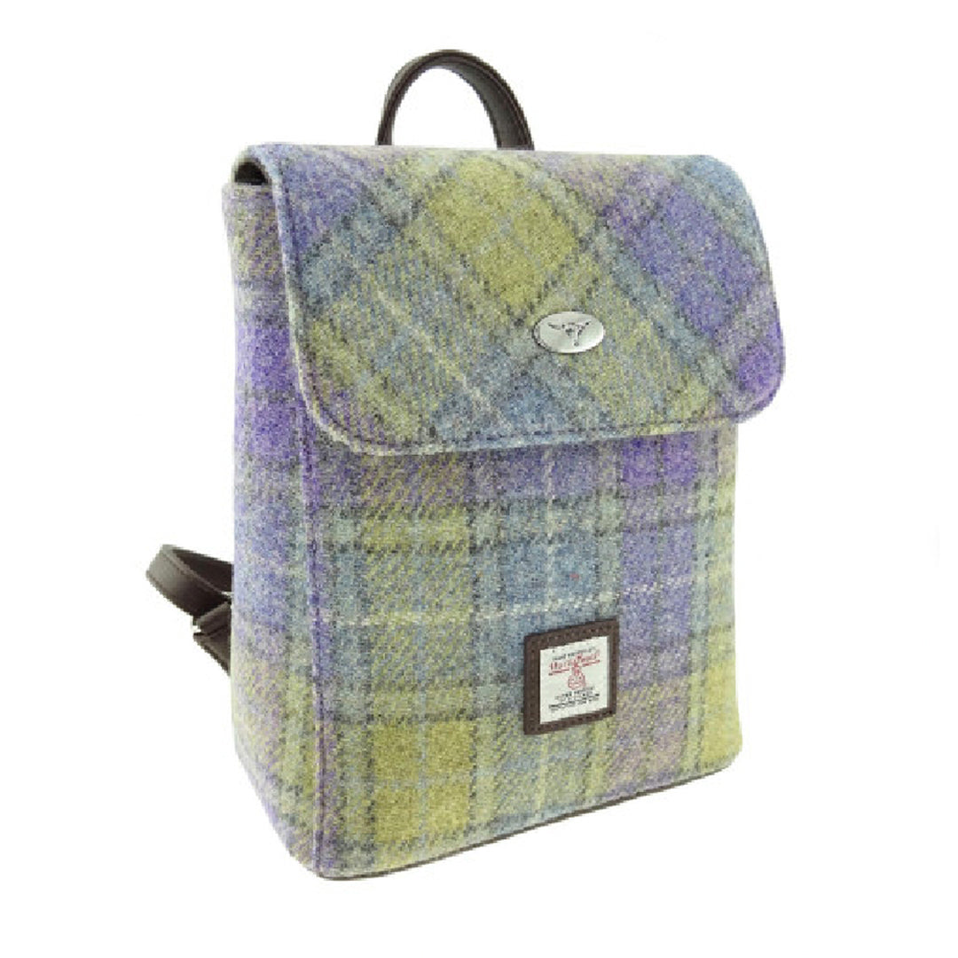 Harris Tweed Mini Backpack Orchid Green