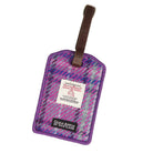 Harris Tweed Tartan Luggage Tag - Purple and Mint