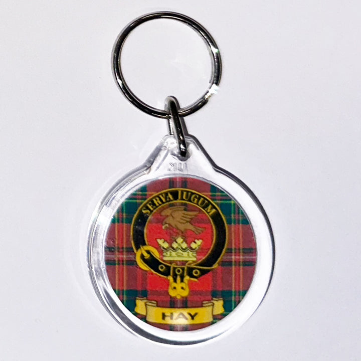 Clan Crest Plastic Key Chain - Hay