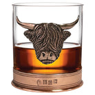 Highland Cow Copper Pewter Whisky Glass
