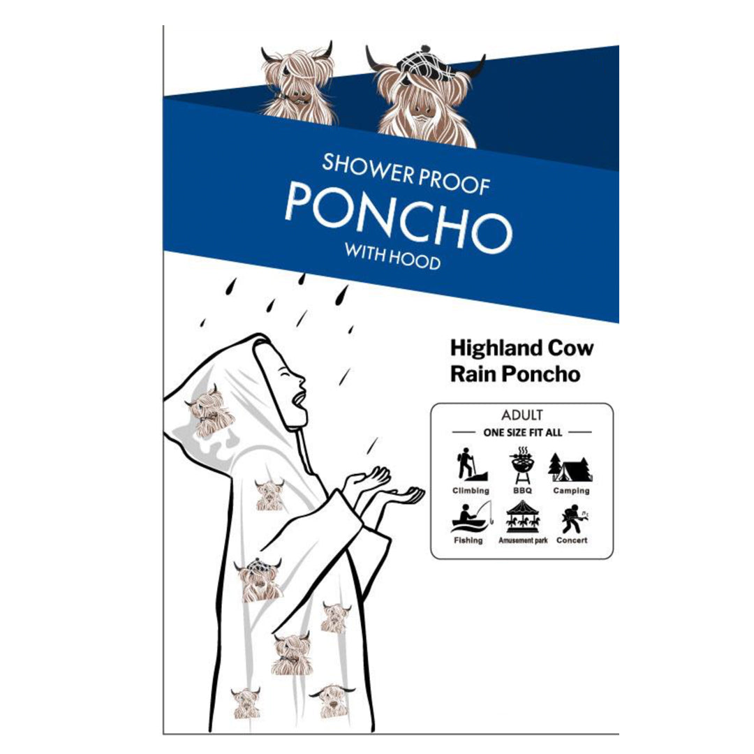 Highland Cow Rain Poncho
