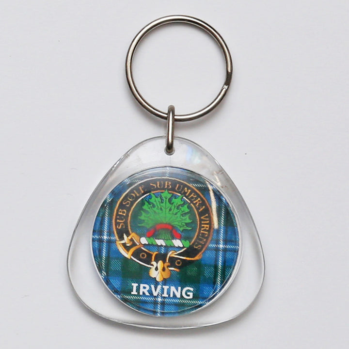 Clan Crest Plastic Key Chain - Irving