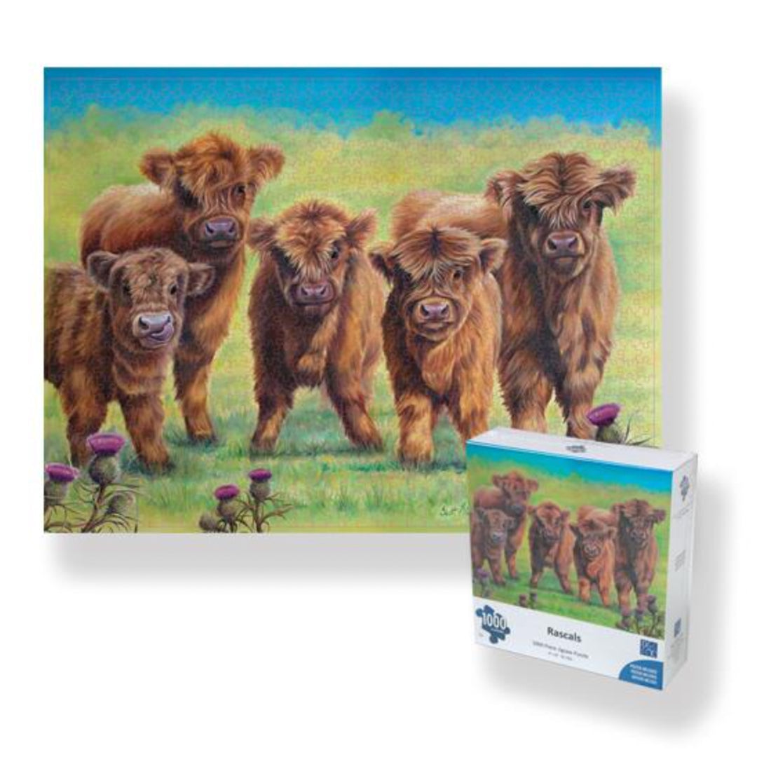 Jigsaw Puzzle - Highland Cow Rascals (1000 Piece)